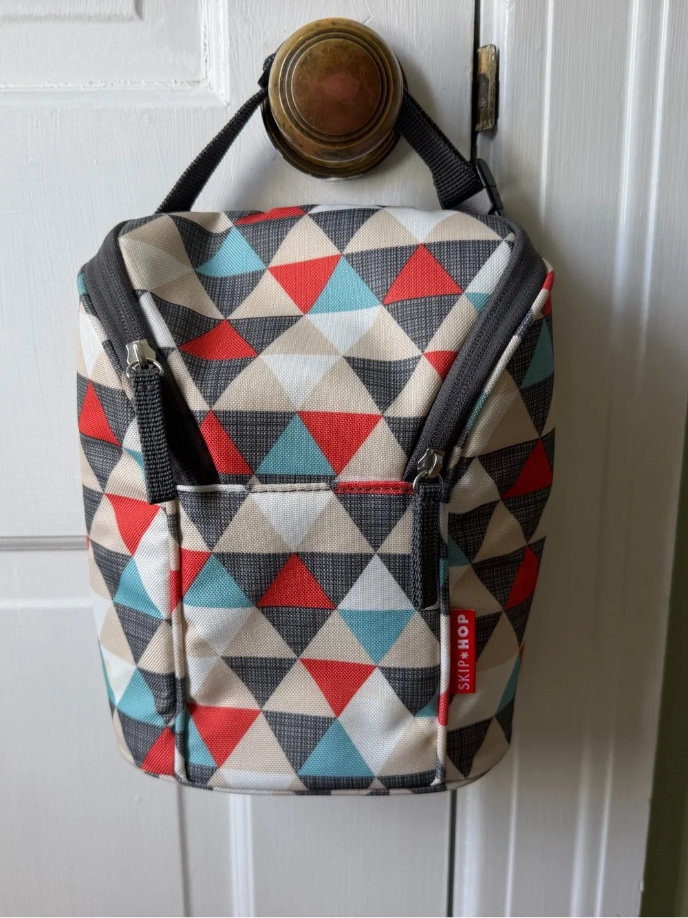 Skip Hop Multicolor Geometric Insulated Bottle Bag